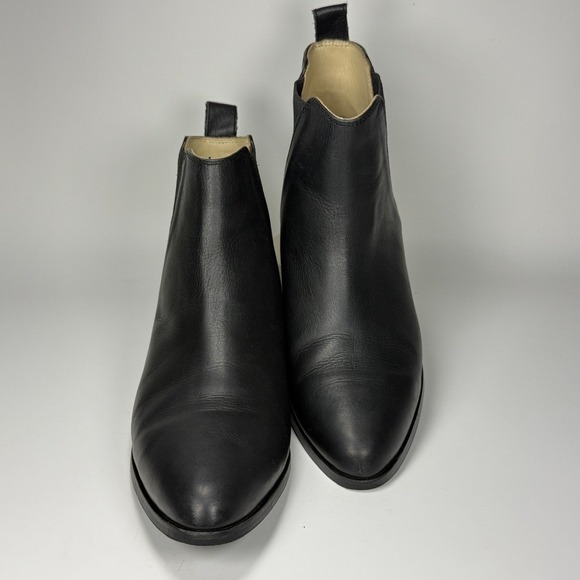 Nisolo Shoes - Nisolo Womens 9 Black Leather Pointed Toe Chelsea Ankle Boots Made in Peru